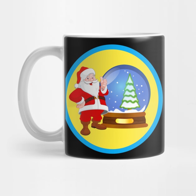 Merry Christmas Santa & the Globe by holidaystore